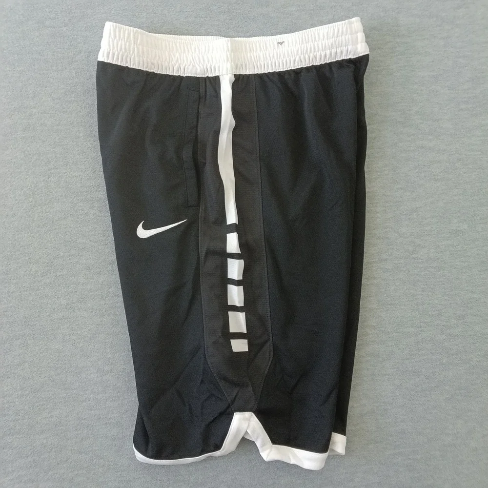 Nike Boys XL Dri-FIT Basketball Shorts Black White Athletic Elite Mesh New
